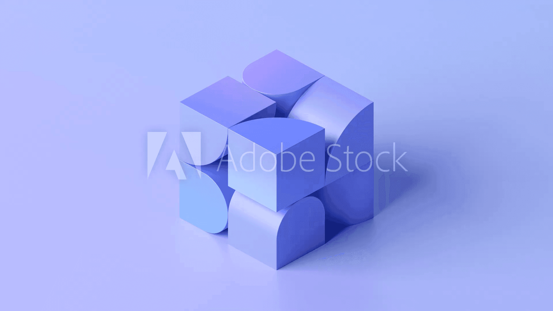 Stacked blue cubes
